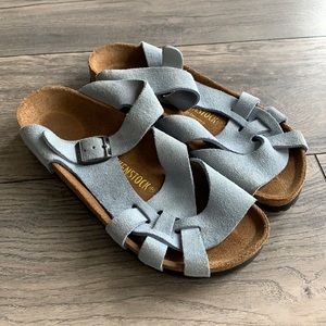 Birkenstock Sky Blue Suede Pisa Sandals